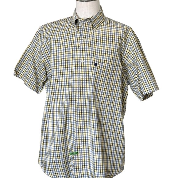 VTG Ralph Lauren Jeans Co Shirt - Size Large - Button Down Plaid Short Sleeve - Picture 2 of 9